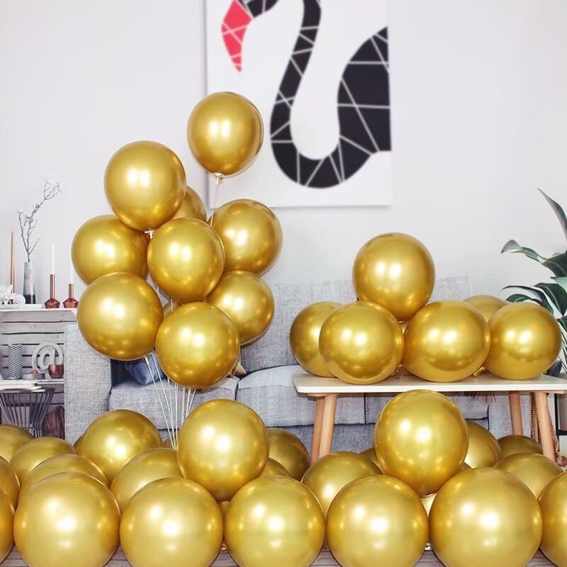 Luftballons 5 zoll Metallic Chrome Latex Ballons Gold Runde Metall Ballon Geburtstag Party Aufblasen Weihnachten Hochzeit Party Dekorationen