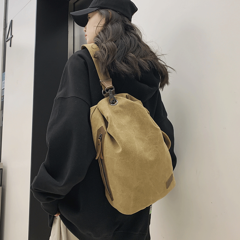 Ransel mode Vintage Solid sederhana ransel perjalanan wanita multifungsi tas punggung sekolah wanita kanvas Mochila Sac