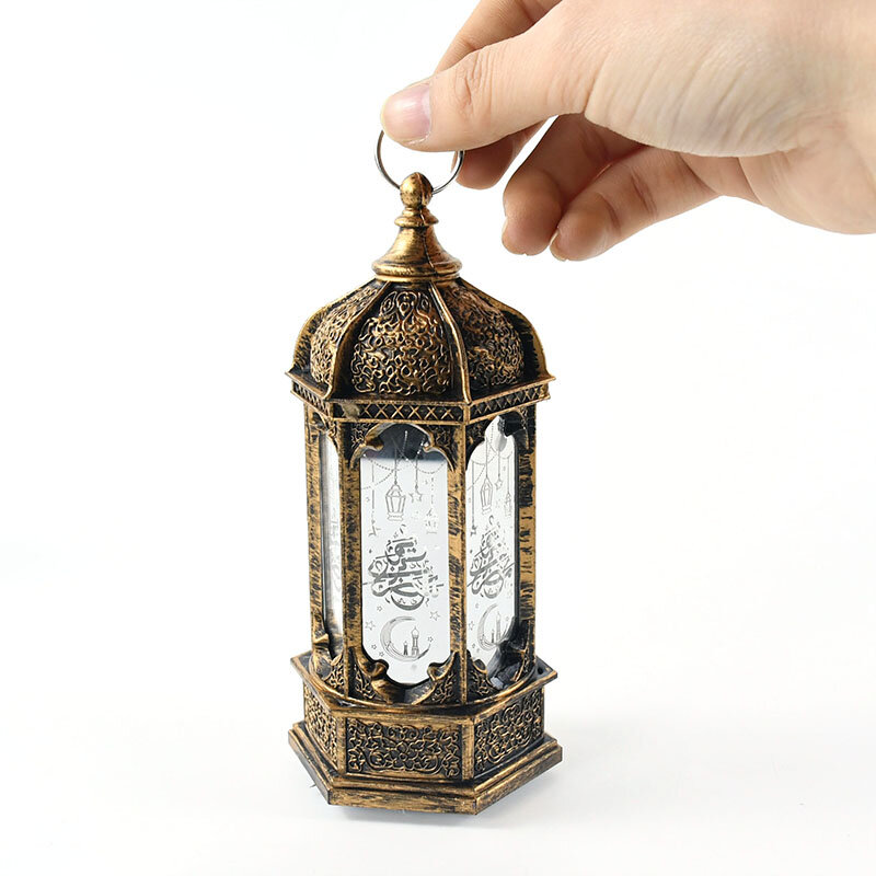 라마단 카림 LED 라이트 이슬람 매달려 랜턴 램프 이슬람 해피 이드 알-fitr 무바라크 라마단 장식 홈 나이트 라이트 장식