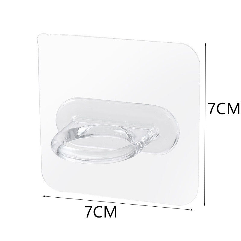 4/8 pçs punch-free multifuncional redondo transparente gancho de chuveiro gel garrafa gancho anel traceless cozinha banheiro armazenamento