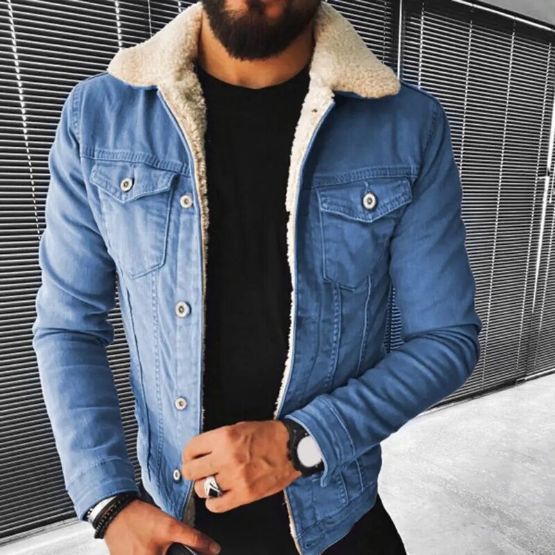 Trendy Men Coat Long Sleeve Temperament Loose Turndown Collar Jacket Outerwear  Men Jacket    Men Coat