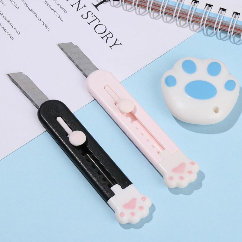 Mini abrelatas retráctil portátil de cartón, herramienta de corte de cuchillo, abrelatas de letras, cortador de caja