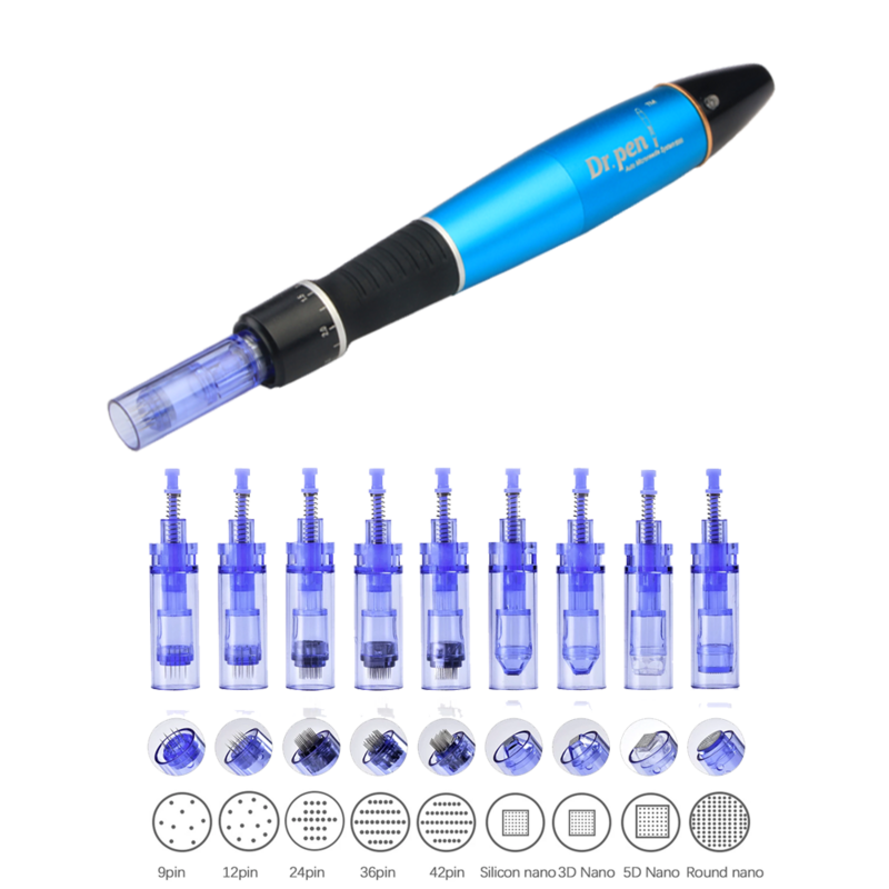 Беспроводная Dr Pen Ultima A1 с 2 шт, 12 булавки микроиглы Dermapen, перезаряжаемая мощная ручка Meso Derma