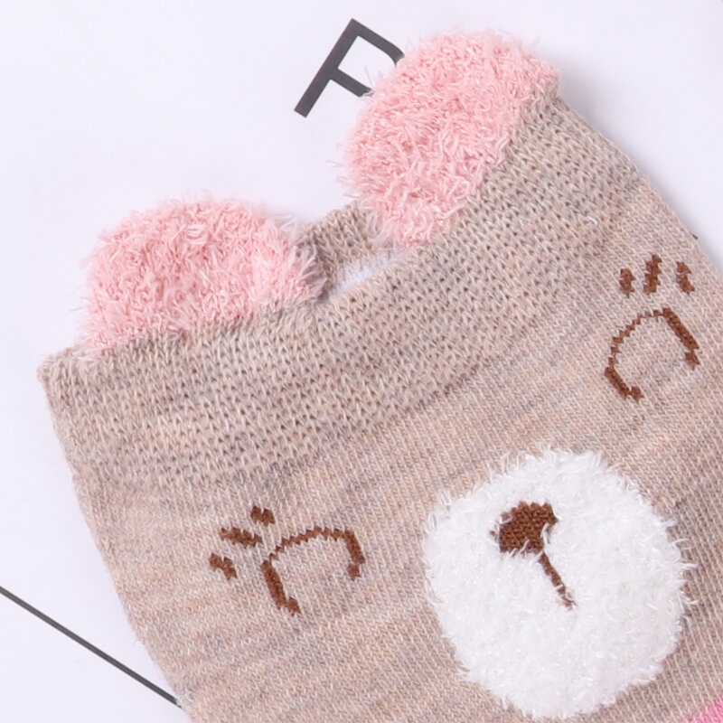 جوارب قطنية نسائية بطبعة Harajuku ، لطيفة ، للأذن ، رسوم متحركة ، قطة ، حيوان ، Kawaii