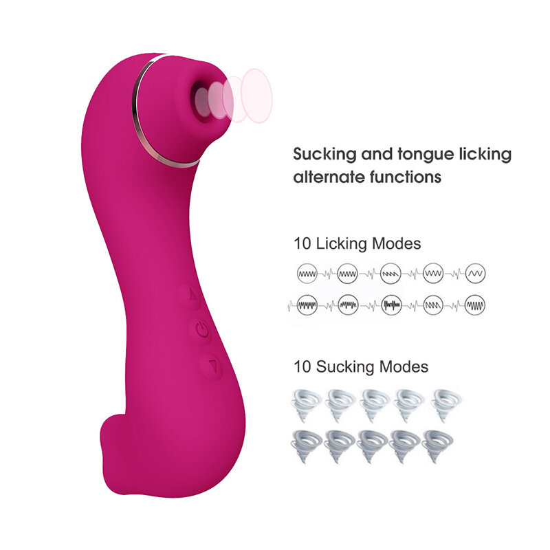 Tongue Lick Sucking Vibrator 10 Speed Licking Vibrating Sex Toys for Women Tongue Nipple Clitoral Stimulator Female Masturbation