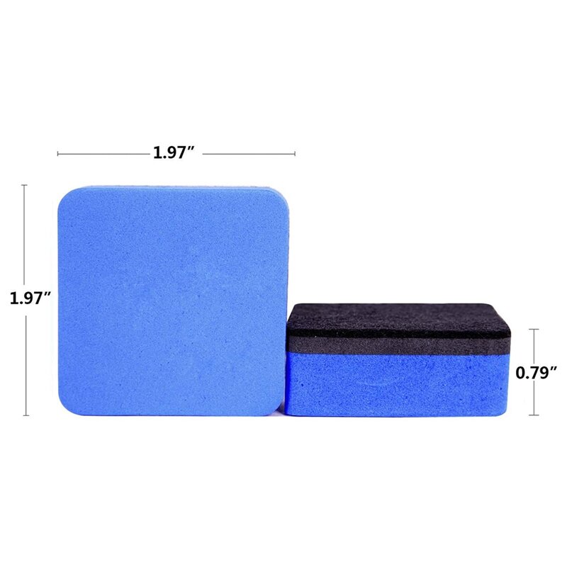Сухие стираемые ластики, 36 шт. в упаковке, магнитный ластик для классной доски, офиса и дома (синий)