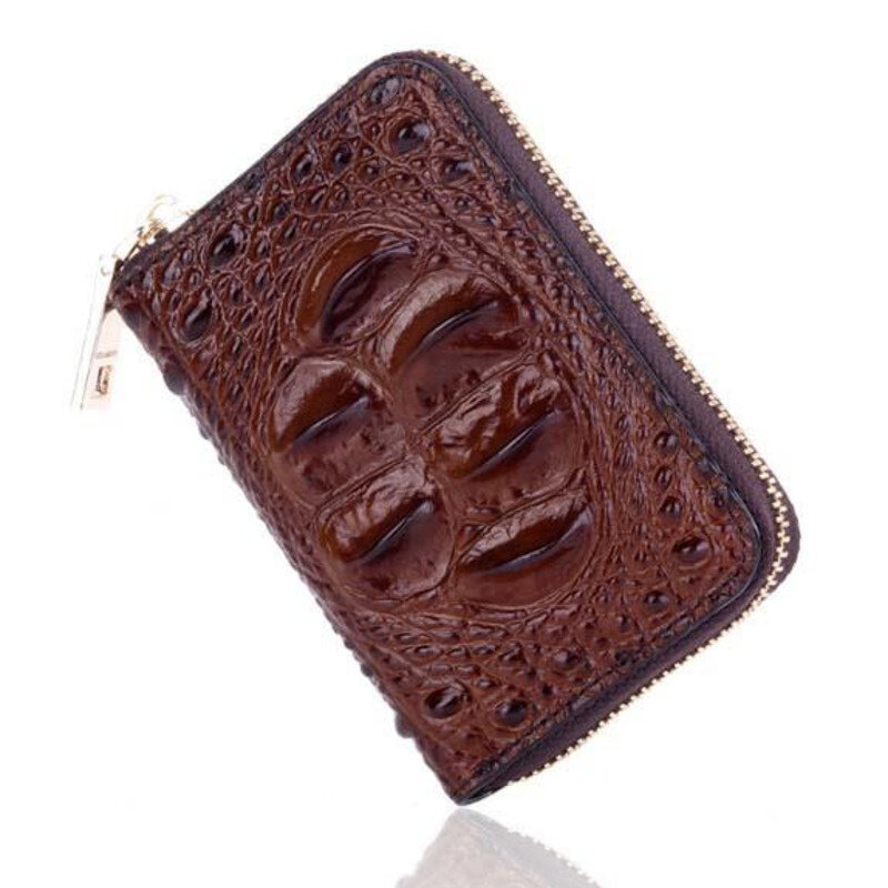 Genuine Leather Women's Fashion Business Coin  Wallet High Quality Trend Zipper Multi Card Position Purses Luxury Small Purse 