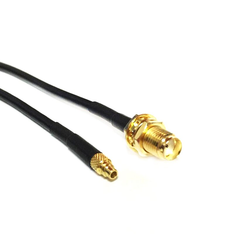 Cabo de extensão do modem sma fêmea jack porca interruptor mmcx macho plug trança conector rg174 cabo 20cm 8 "navio rápido novo