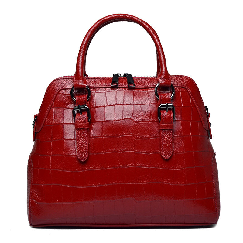 Latest  Versatile Large Capacity Genuine Leather Ladies Handbag Tote Bag For women Big Crocodile Messenger Bag