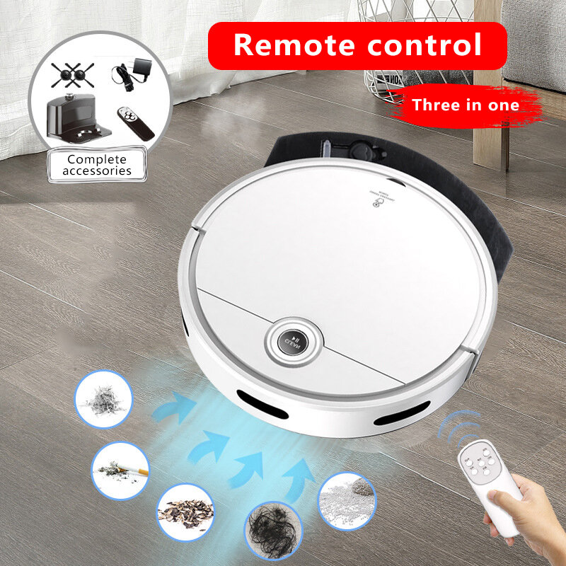 Smart Sweeping and Mop Robot Vacuum Cleaner Dry and Wet Mopping Rechargeable Robot Home Appliance Cleaning Carpet Pets Hair