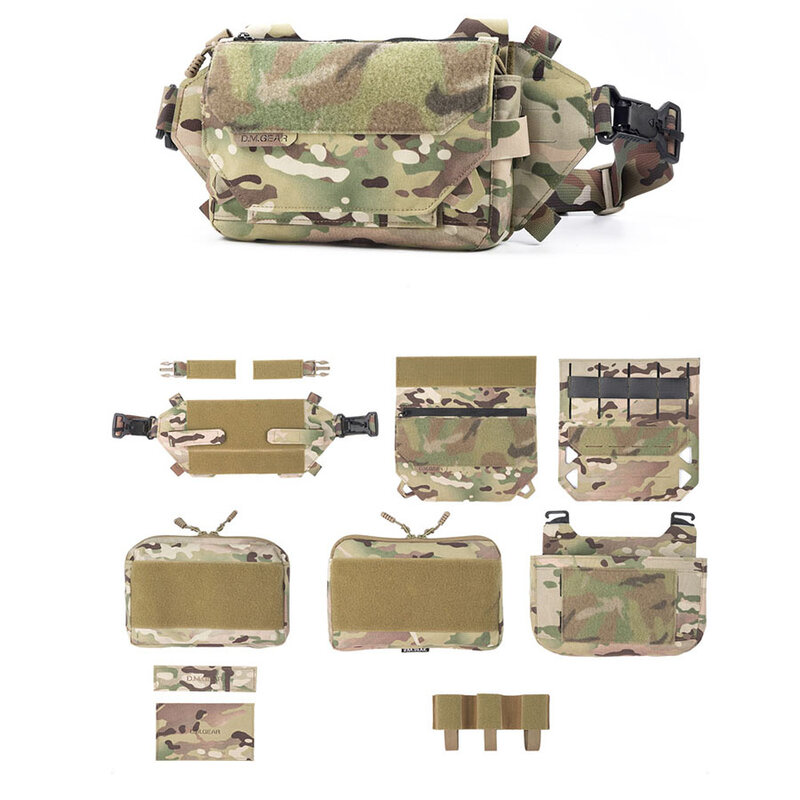 Tactical Chest Medical Bag Roll 1 Trauma Pouch Medical Pouch IFAK First Aid Kit Pouch Camo
