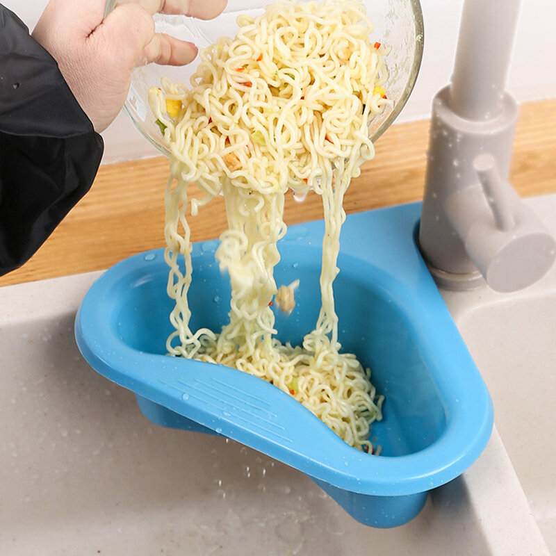 Küche Waschbecken Anti-blocking Sieb Übrig Gebliebenen Ablauf Korb Suppe Müll Filter Kunststoff Hängen Abtropffläche Rack Gemüse Abtropffläche
