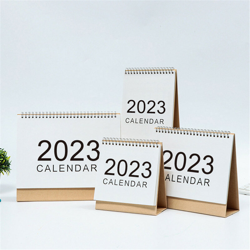Calendario da tavolo 2023 calendario dell'anno in piedi Scheduler giornaliero calendario da tavolo pieghevole mensile per la casa della scuola dell'ufficio