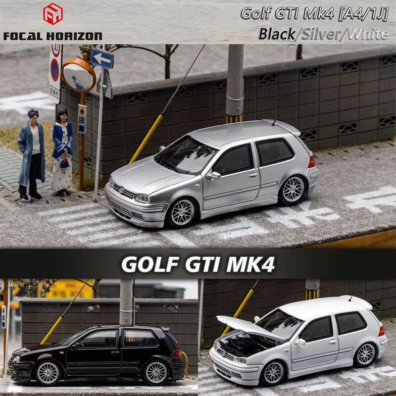 فتح هود ديكاست نموذج سيارة جمع ، ألعاب مصغرة ، الأفق البؤري ، FH 1:64 جولف GTI MK4 ، Presale