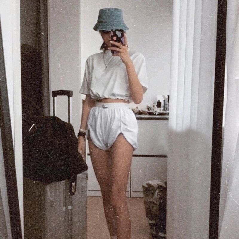 Pantalones cortos finos de algodón para mujer, ropa de verano, 2022