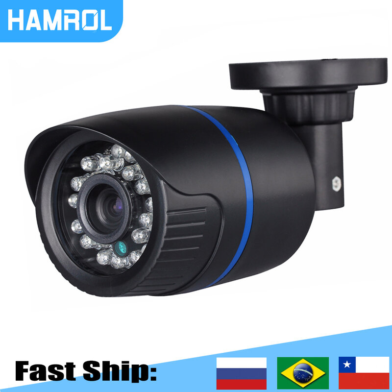 Сетевая POE IP-камера HAMROL 1080P с широкоугольным объективом 2,8 мм, наружная IP-камера наблюдения с ночным видением, с датчиком движения, Onvif XMEY