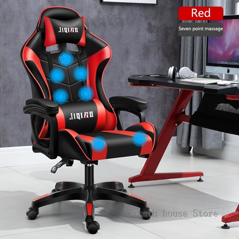 2023ใหม่นวดเก้าอี้คอมพิวเตอร์ Kursi Gaming เฟอร์นิเจอร์เรืองแสง RGB สำนักงานเก้าอี้ Ergonomic เก้าอี้หมุนบ้าน Live Gamer เก้าอี้