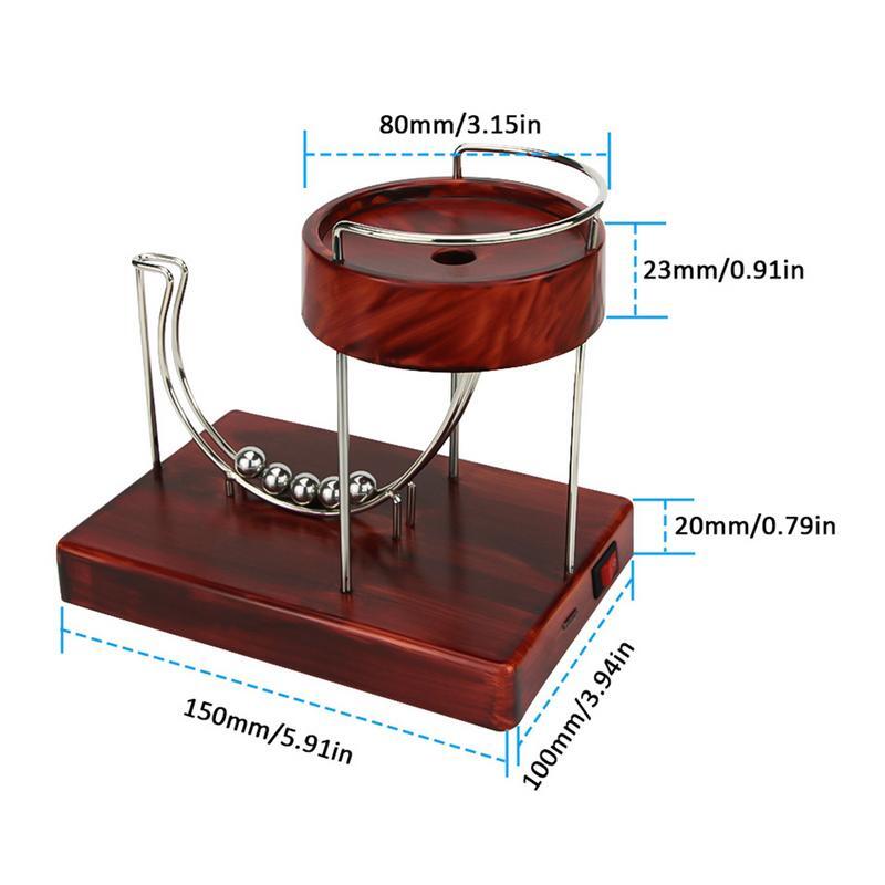 Máquina de movimento perpétuo arte cinética | escultura em madeira movimento perpétuo bola de rolamento perpétuo | máquina de movimento de mármore para chil