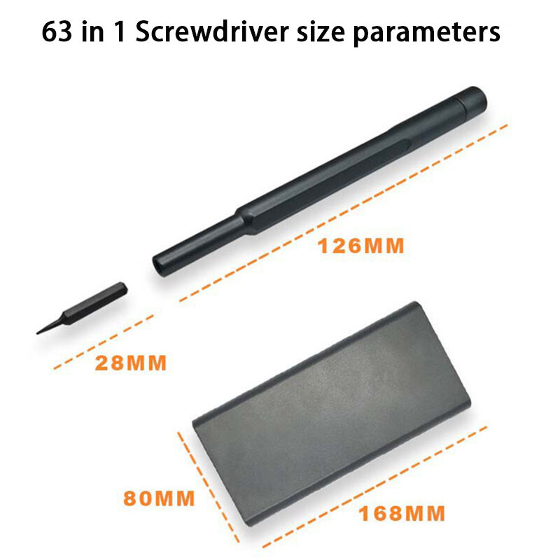 25/63 In 1 Screwdriver Set Precision Magnetic Screw Driver Bits Mini Tool Case Dismountable For Smart Home PC Phone Repair