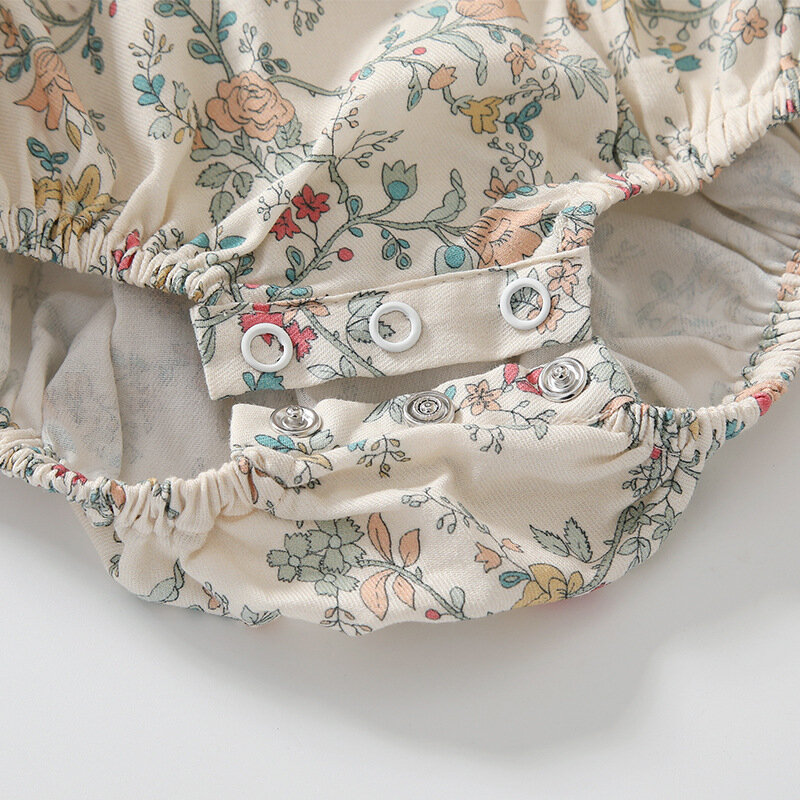 Rinishu-女の赤ちゃんのための半袖ロンパース,新生児のためのカジュアルな夏服,柔らかな花のモチーフ,コレクション2022