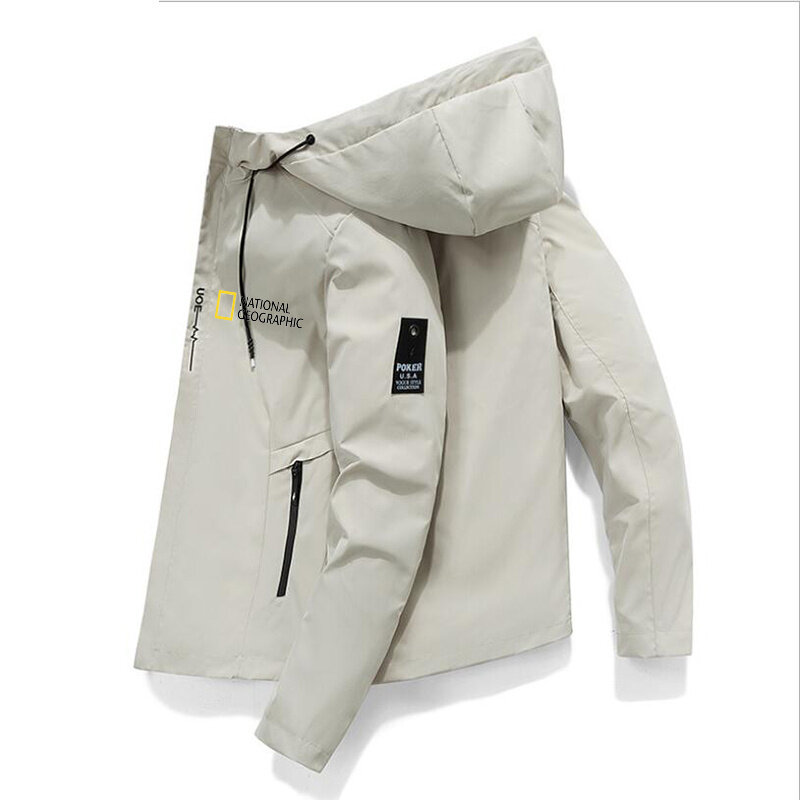 Мужская одежда national Geographic, куртка для кемпинга и альпинизма, дышащая и водонепроницаемая, толстовка с капюшоном, 2023