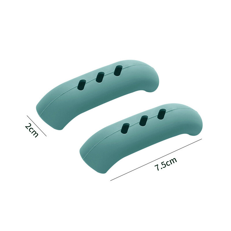 2pcs Silicone Pan Handle Cover Heat Insulation Pot Ear Clip Non-slip Kitchen Accessories Steamer Pots Holder Oven Grip