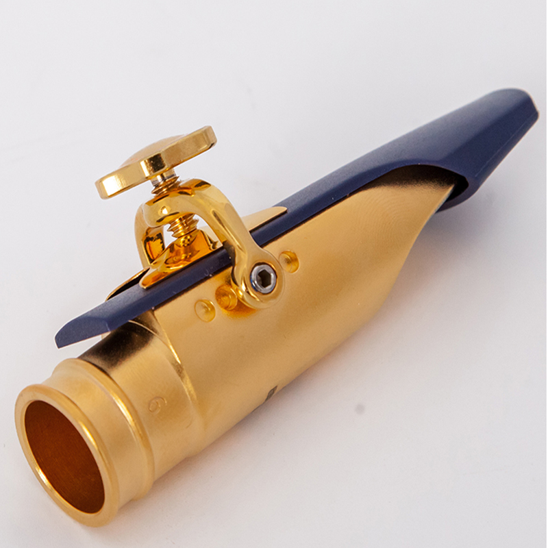 Alta qualidade profissional saxofone alto metal bocal chapeamento de ouro sax boca peças acessórios tamanho 6 7 8