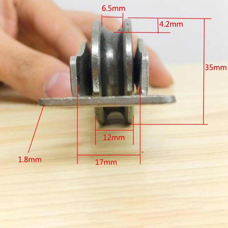 2Pcs Stainless Steel 1.3 Inch Double Bearing Pulley Heavy Duty Sliding Door Wheel Mobile Sliding Door Pulley