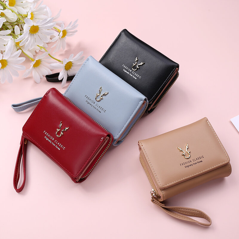 2022 New Fashion Women's Wallet Short Women Coin Purse Wallets For Woman Card Holder Small Ladies Wallet Female Hasp Mini Clutch