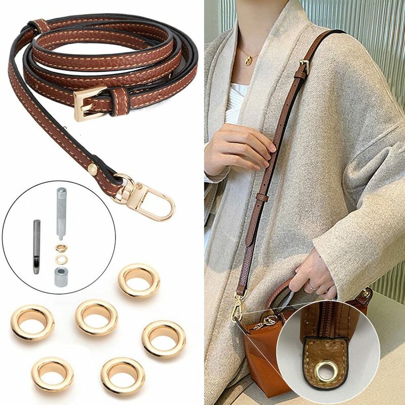 New Bag Transformation Accessory for Longchamp Bag Straps Genuine Leather Strap Punching Eyelet Punch Buttonhole Bag Accessories