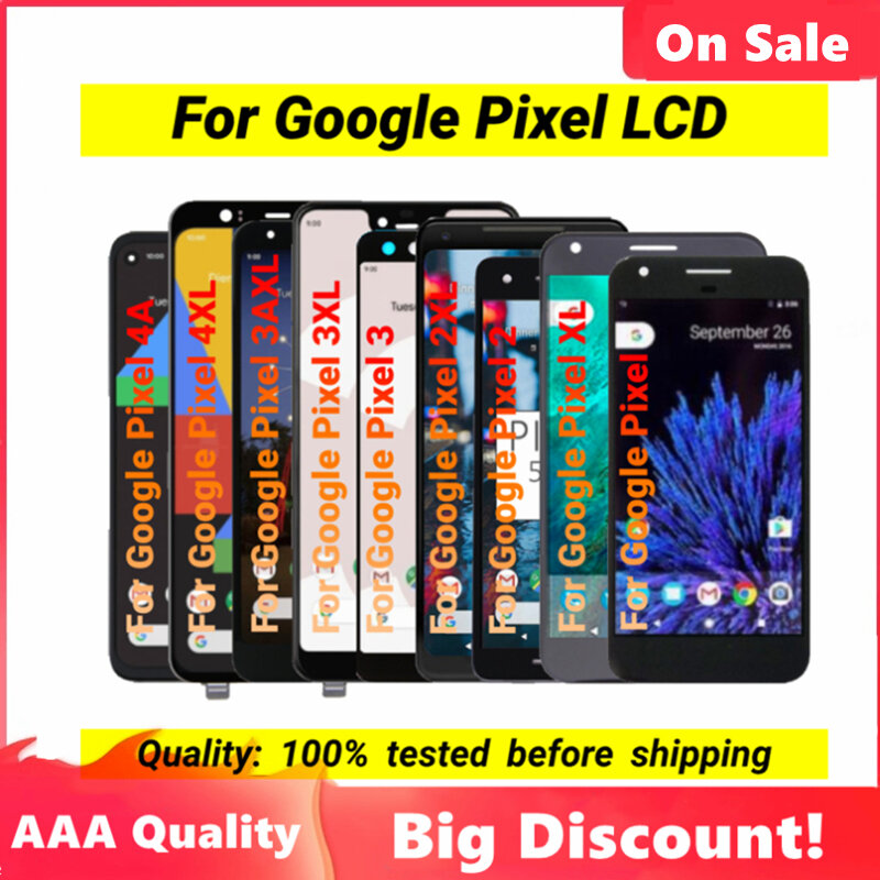 LCD Amoled Asli untuk Google Pixel XL 2XL 3XL 3A 3AXL 4XL 4A 5 Tampilan Layar LCD Layar Sentuh Digitizer Pengganti Rakitan