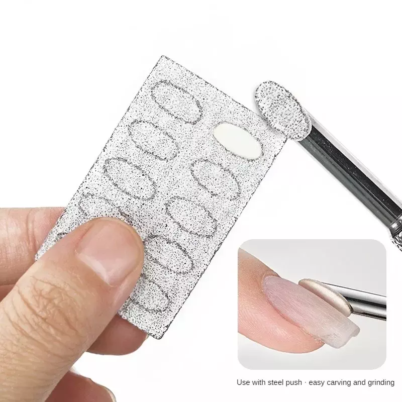 Spingi cuticole per unghie lima autoadesiva in scaglie di sabbia rifilatura unghie Pre lucidatura Set di carta vetrata strumento per il trattamento del Manicure