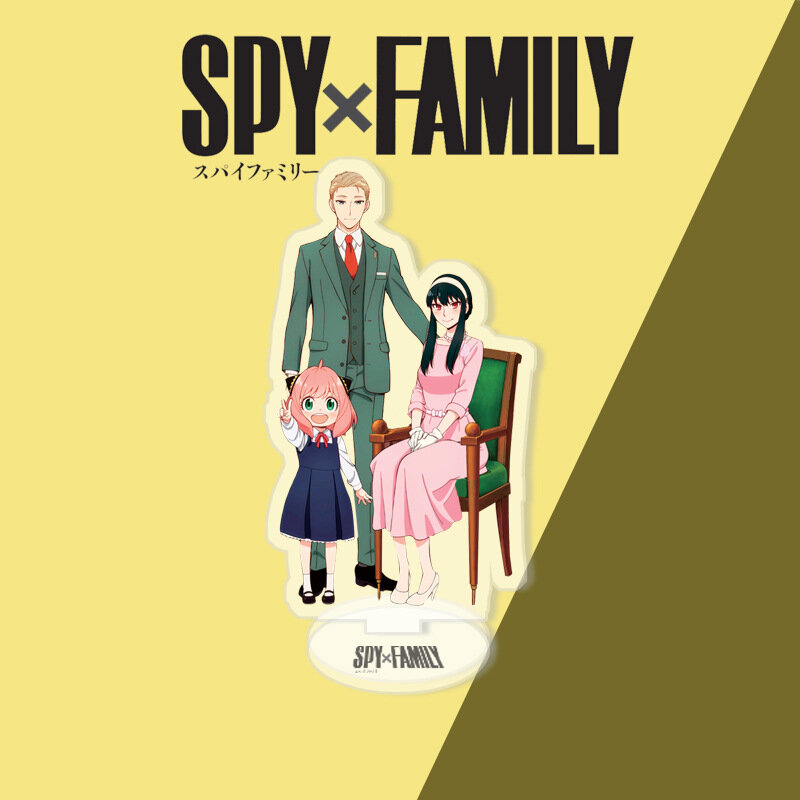 Anime figura spy x família loid falsificador anya yor falsificador modelo placa de mesa decoração sinal de pé espião fãs da família presente