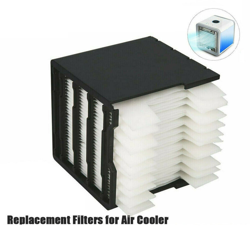 Сменный фильтр, охлаждающий вентилятор, увлажнитель воздуха 11x11x12 см, охлаждение для индивидуального пространства, настольный вентилятор, п...