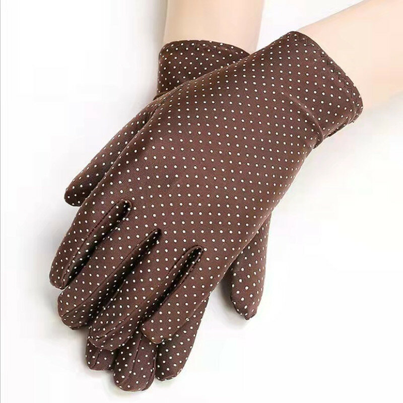 2022 Spring And Summer Thin Fashion Women's Gloves Cute Little Driving Sunscreen Anti-Ultraviolet Spandex Etiquette Gloves