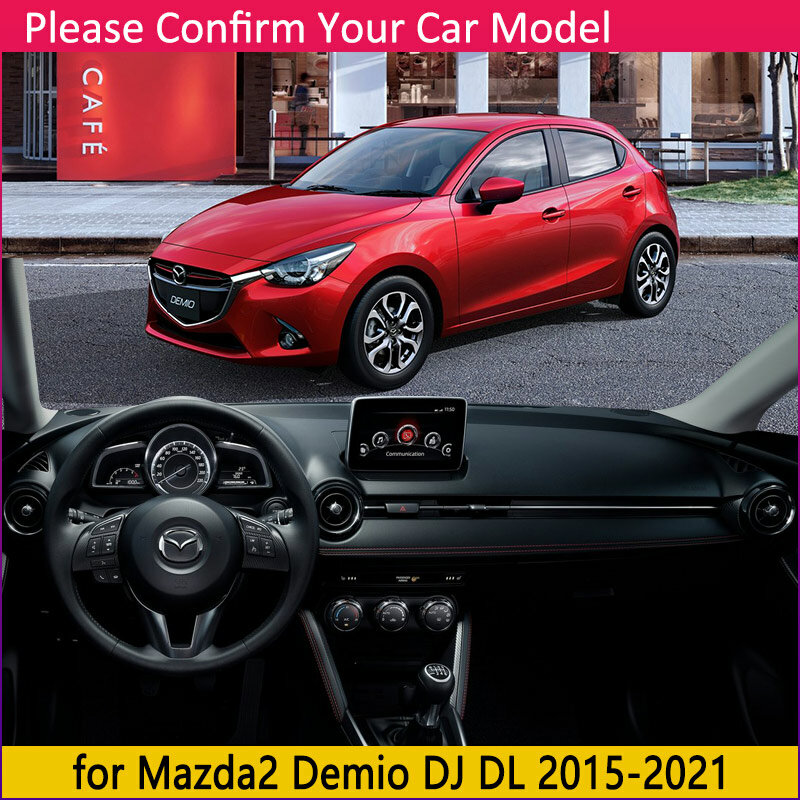 غطاء لوحة داش لوحة حصيرة السجاد وسادة ل Mazda2 Demio مازدا 2 DJ DL 2015 ~ 2021 حماية ظلة كيب وسادة الملحقات