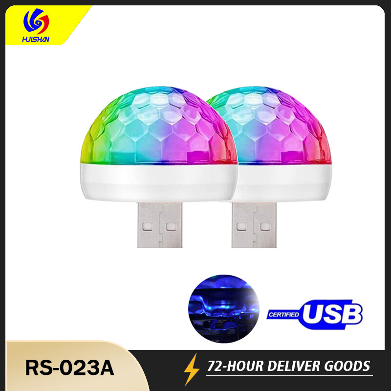 Mini lámpara de proyección RGB portátil con USB para teléfono móvil, proyector de efecto LED para fiesta, DJ, Bola de discoteca, interior