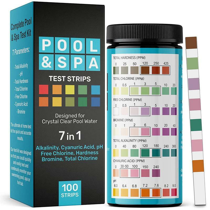 Pool Water Dureza Test Kit, alta precisão, PH Tester para cloro, sal, PH, Hot Tub Spa, 100 tiras