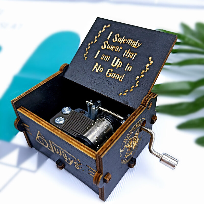 Harry potter caixa de música criativa caixa de música de madeira bonito caixa de música mão-dobrado caixa de música presente de aniversário para crianças amigo moda