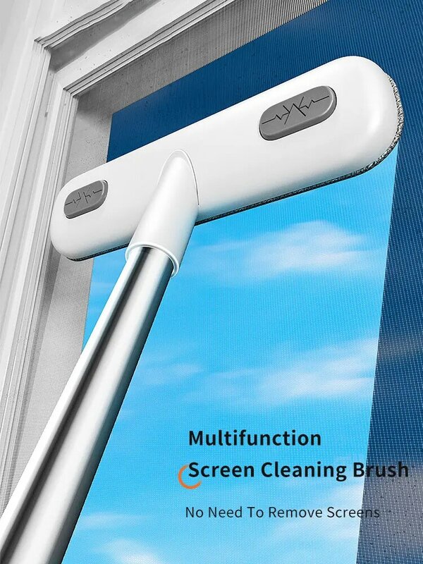 Limpador de janelas multifuncional, escova de limpeza para mosquito, windowscreen, rede de controle, ferramenta de limpeza doméstica clara, comprimento 91 cm