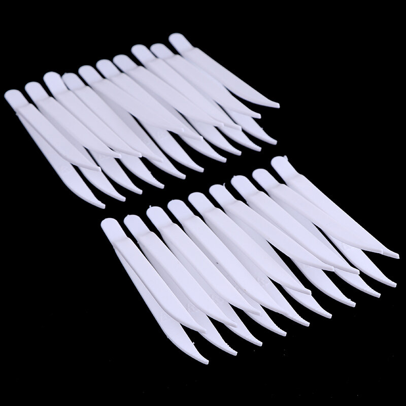 20pcs Disposable Tweezers Plastic Medical Small Beads Forceps for Jewelry Making