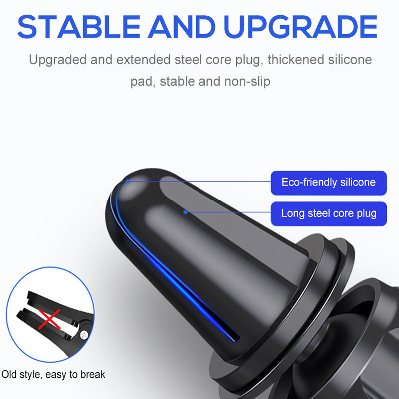 Dudukan Ponsel Canggih Klip Ventilasi Udara Penyangga Berdiri Ponsel Di Dalam Mobil untuk Braket Mobil iPhone Samsung Redmi Gravity