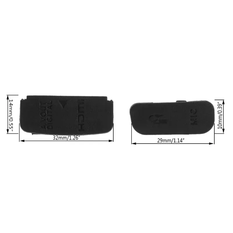 Интерфейсы USB AV OUT HDMI-совместимый микрофон резиновая крышка для камеры Canon 600D Новинка