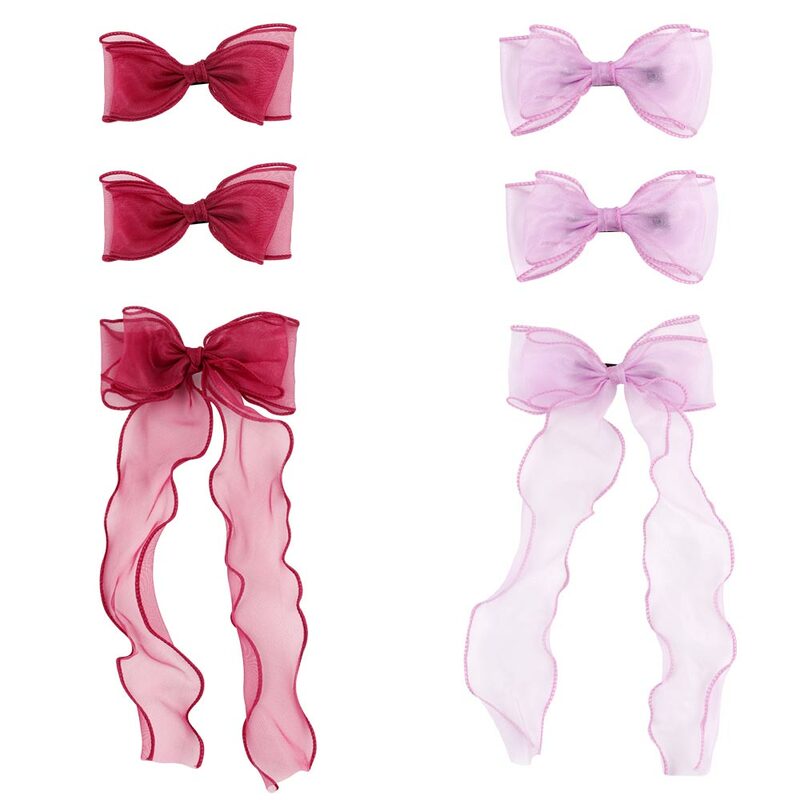 Oaoleer Bow Hairpin Girl Hair Bows Boutique Solid Hair Clip Handmade Bowknot Clip per Cute Baby Clip di capelli colorati forcine per capelli