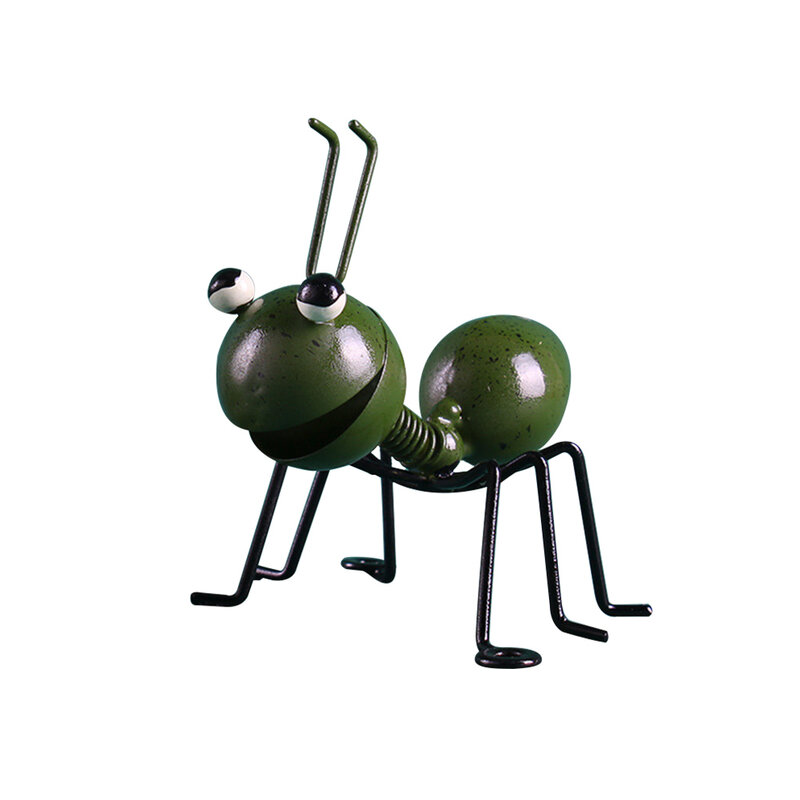 Arte de pared de hormiga de Metal para Patio, esculturas de césped, adorno de decoración del hogar de escritorio, jardín al aire libre, lindo colgante de insectos, regalo artesanal, 4 piezas