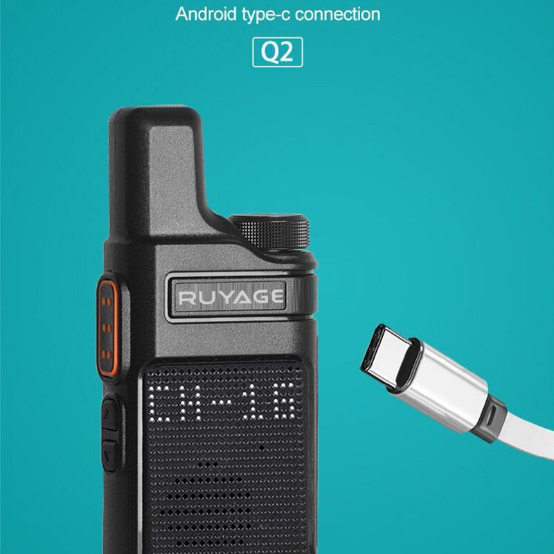 PMR 446 Walkie Talkie Radio Komunikasi Mini Portabel Walkie Talkie Profesional Radio Dua Arah Transceiver Ruyage Kualitas Q2