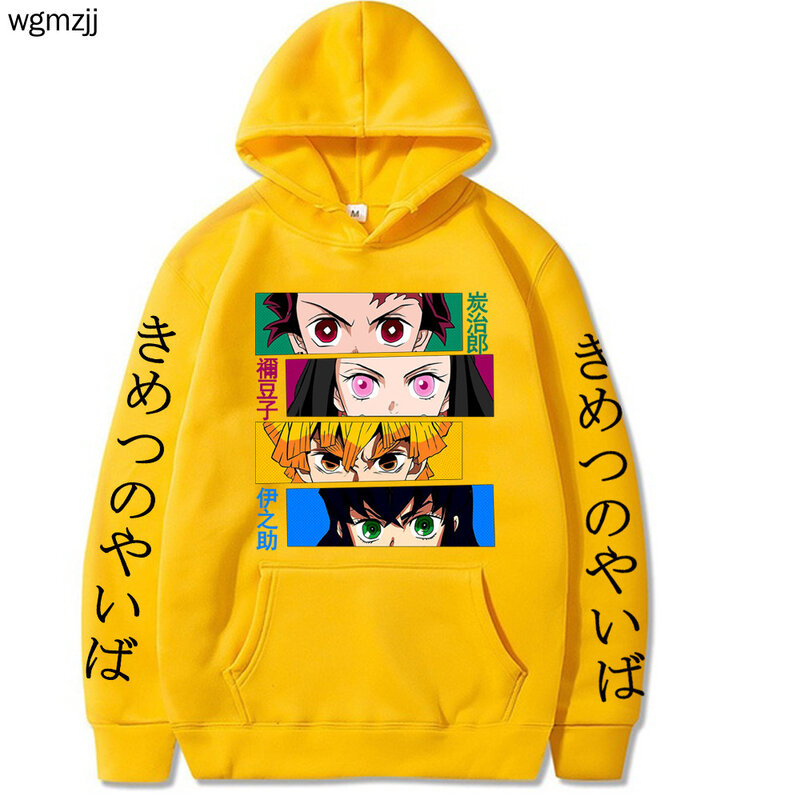 Demon Slayer Hoodie Anime Sweatshirts Kimetsu No Yaiba Print Pullover Streetwear Men's Hoodies Women's Clothes Winter Warm