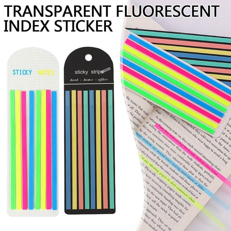 160Pcs Kleur Stickers Transparante Fluorescerende Index Tabs Vlaggen Sticky Note Briefpapier Kinderen Geschenken School Kantoorbenodigdheden