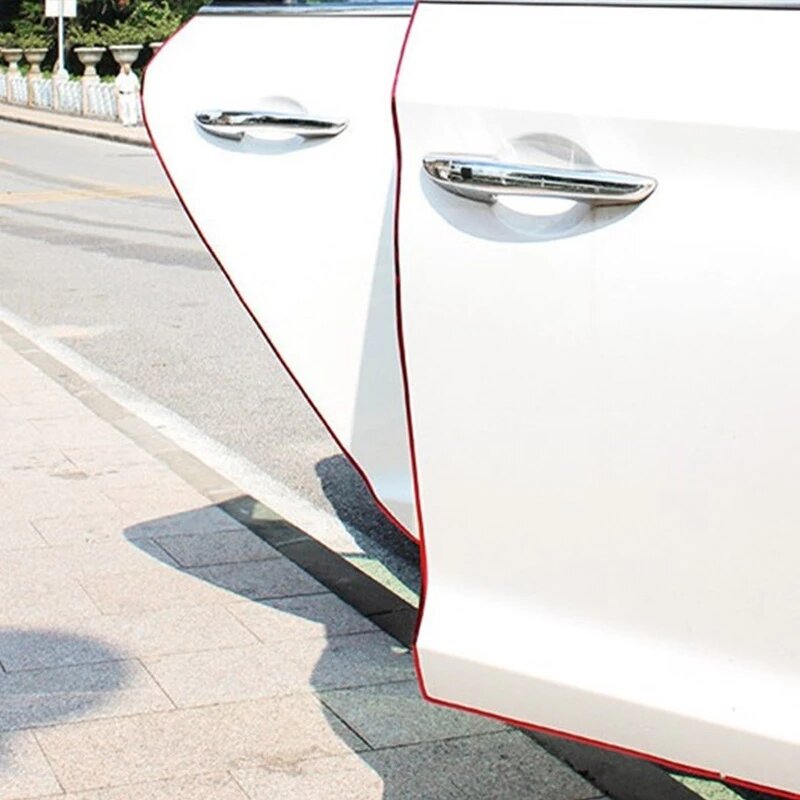 5M Pelindung Goresan Tepi Pintu Mobil Penjaga Garis Potong Otomatis Pintu Tipe U Pelindung Pintu Mobil Strip Anti Tabrakan Dekorasi Mobil