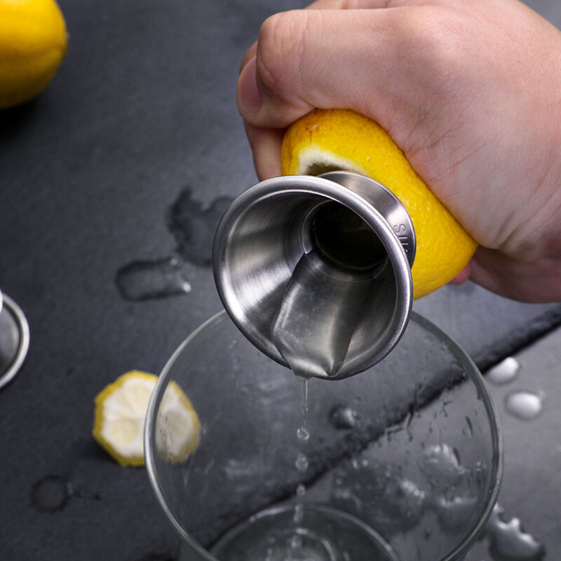 عصارة الليمون المحمولة يدويا عصارة الحمضيات عصارة ليمون المثقاب من الستانليس ستيل ادوات المطبخ أدوات الطبخ